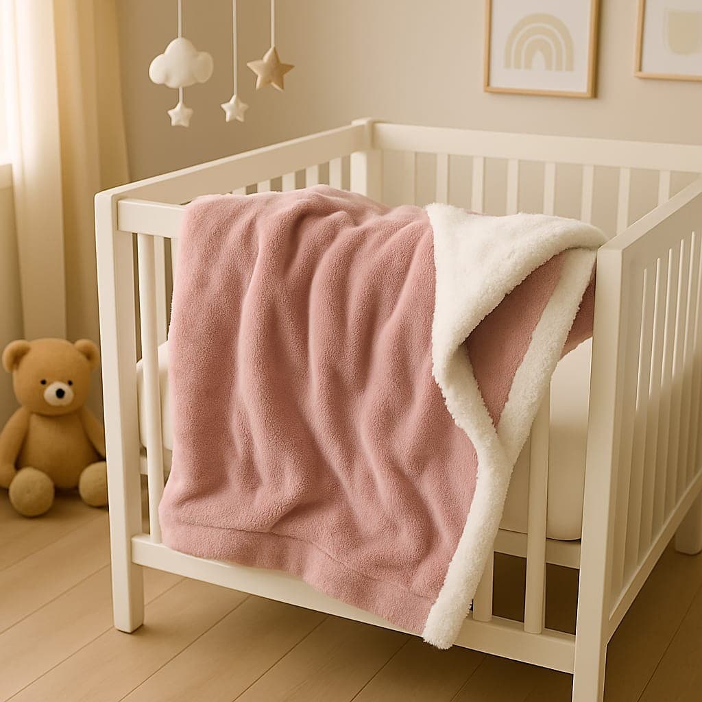 Cobertor para bebê Dupla face lãzinha de carneiro 1,00 x 0,75cm