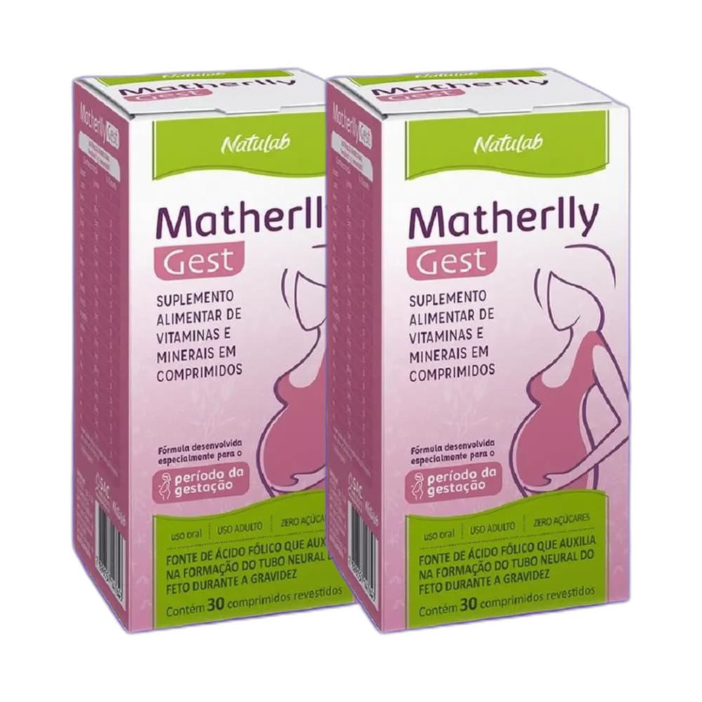 Kit 2x Vitamina Matherlly Gest 30 Cpr Revestidos - NATULAB