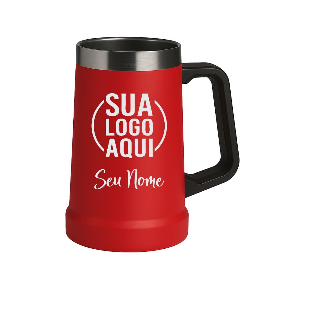 Caneca Chopp Térmica Cerveja Personalizada 710ml Nome - Logo - Empresa - Confraternização - Festa