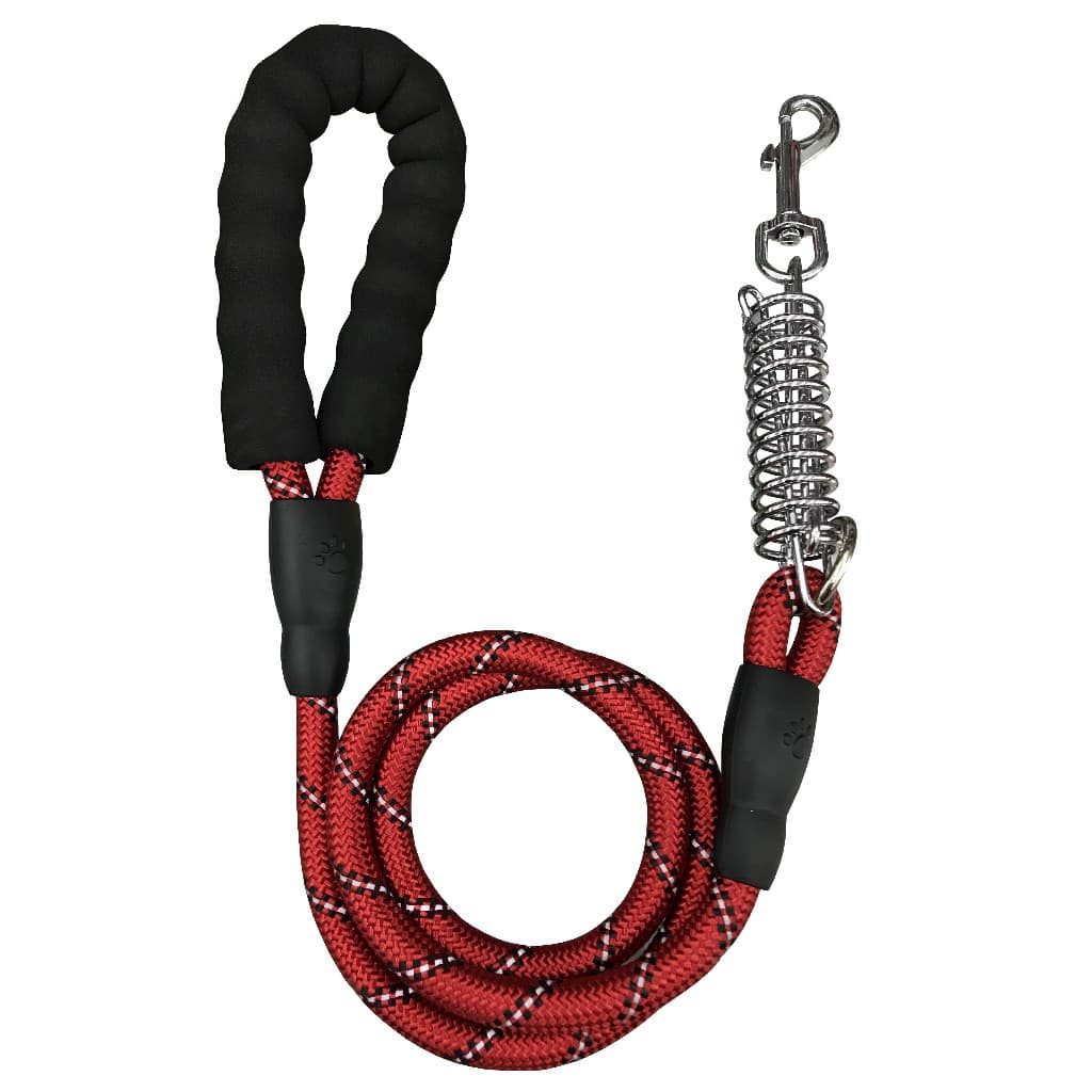 1,35M Guia De Passeio Com Mola Amortecedor Resistente Cachorro Grande Médio Porte