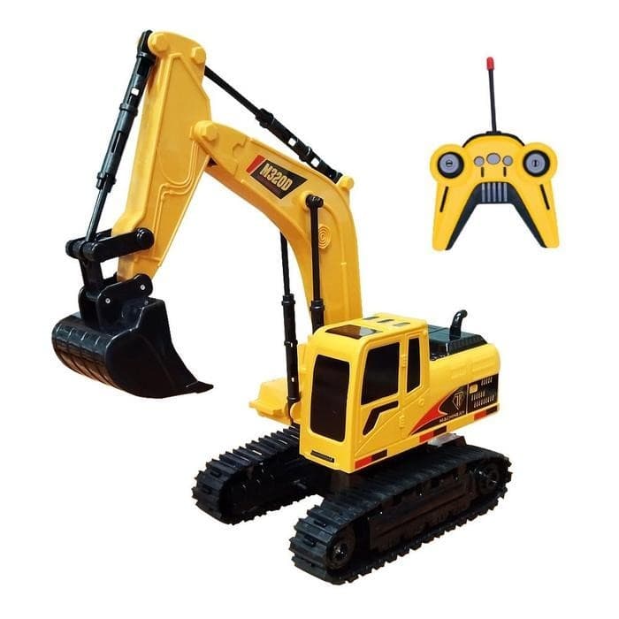 Brinquedo Máquina Escavadeira Recarregável Com Controle Remoto