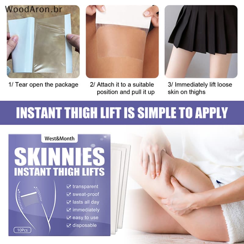 WoodAron 10pc Thigh Lift Elevação Instantânea Das Coxas Lifg Skin Flabby Tightening Tape br