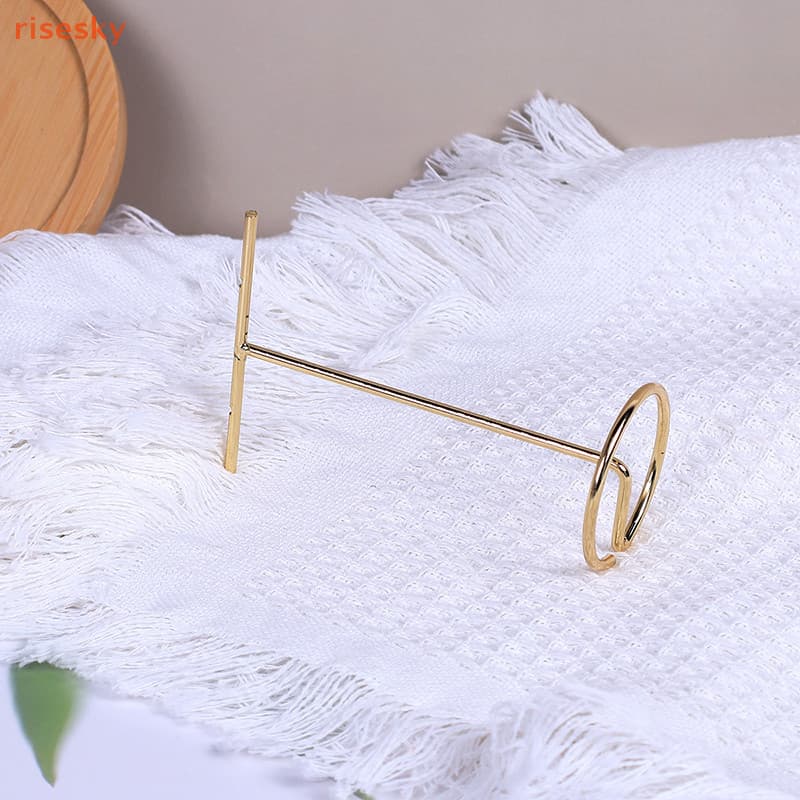 [risesky] Rack De Exibição De Joias De Metal Em Forma De T , Brincos , Colar , Suporte De Armazenamento , Show Ch , Vitr