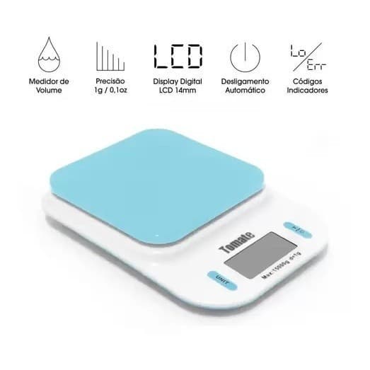 Balança Digital de Cozinha precisão 15 kg Sf-440 - Tomate