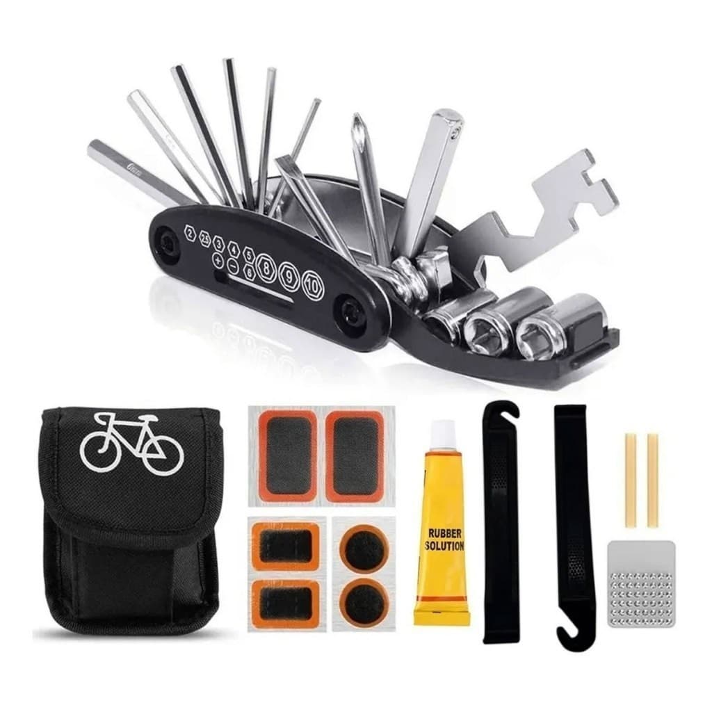 Kit De Reparo E Remendo Manutenção Para Bicicletas Com Chave Allen Bike