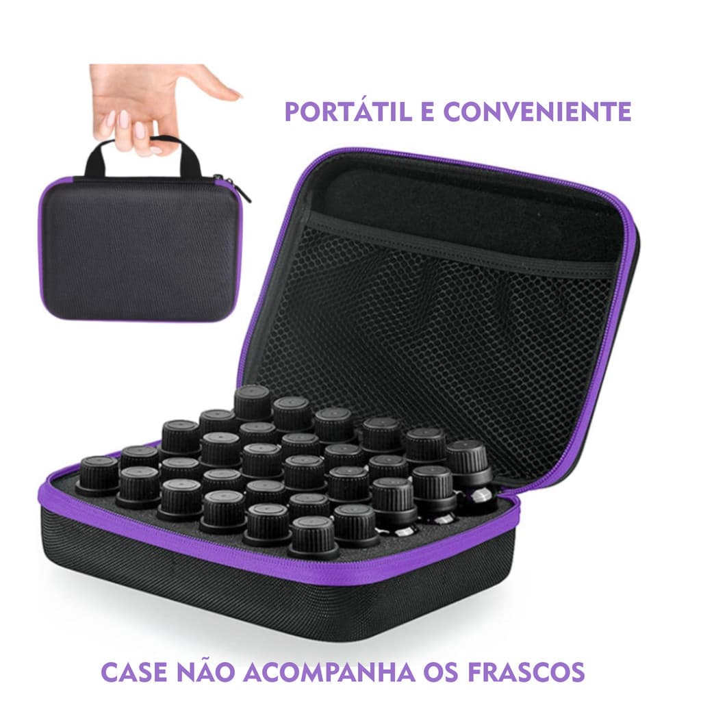 Estojo case de Armazenamento para 30 Frascos De Óleo Essencial Para Aromaterapia bolsa 5 10 15 ml