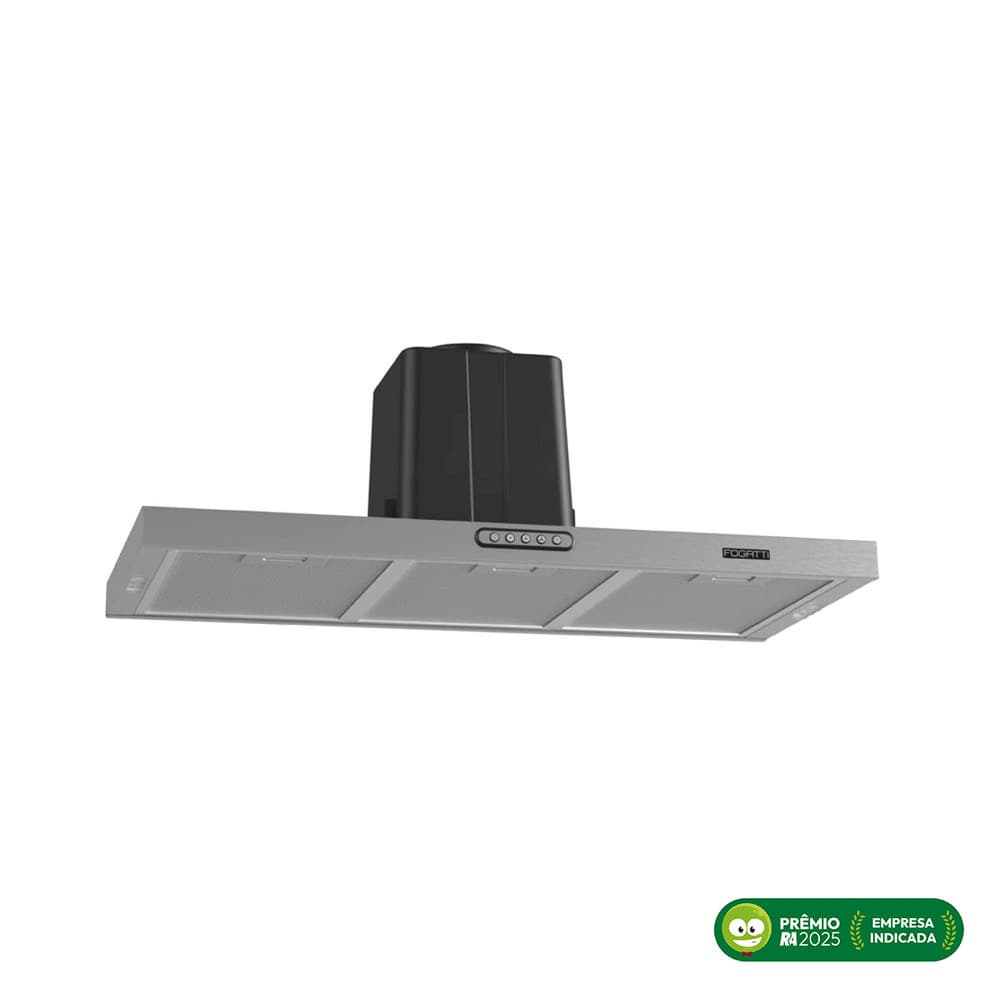 Depurador de Ar Fogatti Slim New Inox Compact 75cm 110V | Exaustor Cozinha Embutir Filtro Carvão