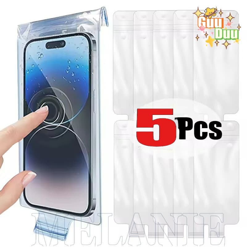 Bolsa Transparente Para Telefone À Prova D'água-Protetora Subaquática-Tela Selada , De Chuva E Tocável-Capa Celular Com 