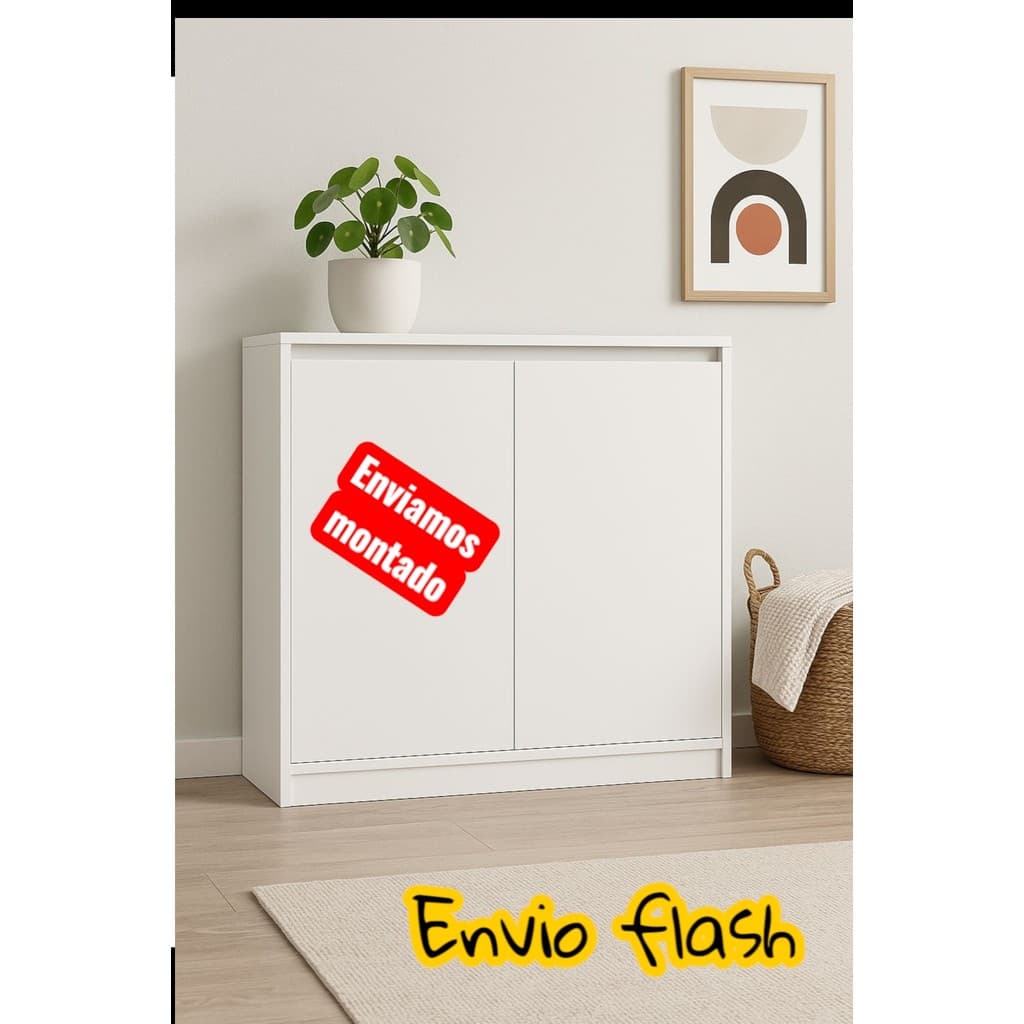 Dispensa Nicho Aparador com 2 Portas e Divisória em MDF – Envio Montado, 100% MDF – Ideal Sala, Quarto ou Escritório