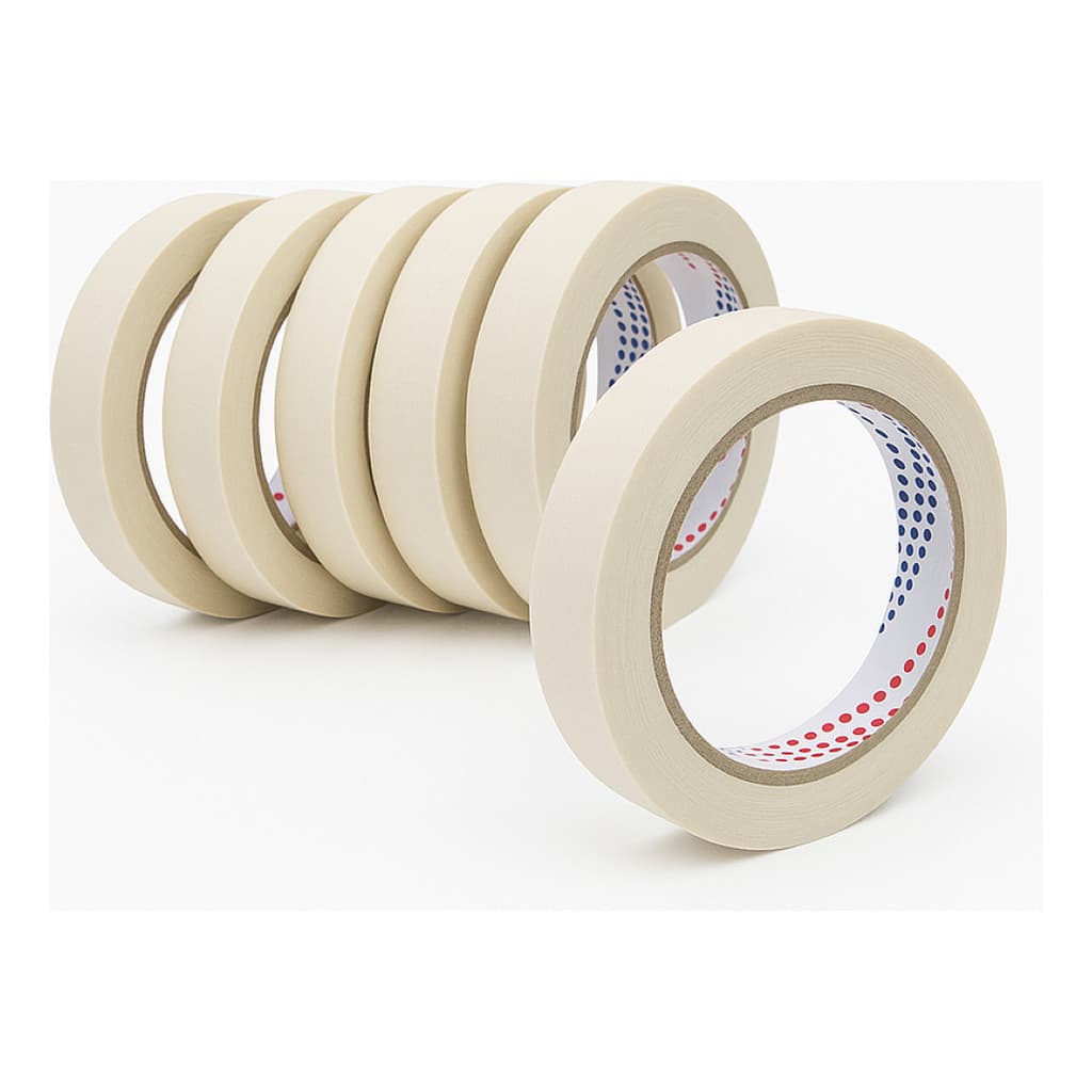 Fita Crepe 18mm Pacote 6 Rolos Acabamento Artesanato Pintura