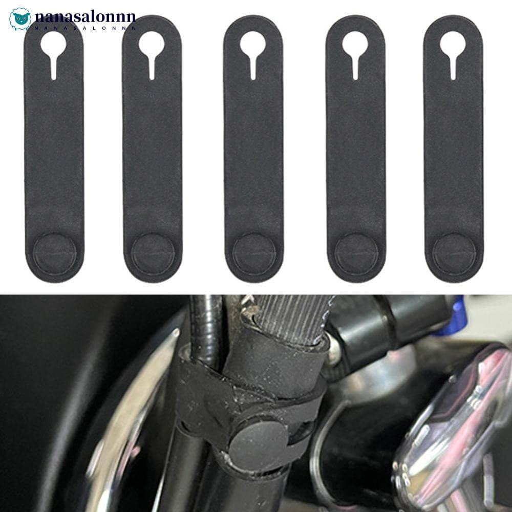 NANASALONNN 5 Pçs Universal 5cm Braçadeiras De Cabo Da Motocicleta Para Proteger Abraçadeiras Cablagem Faixas De Borrach