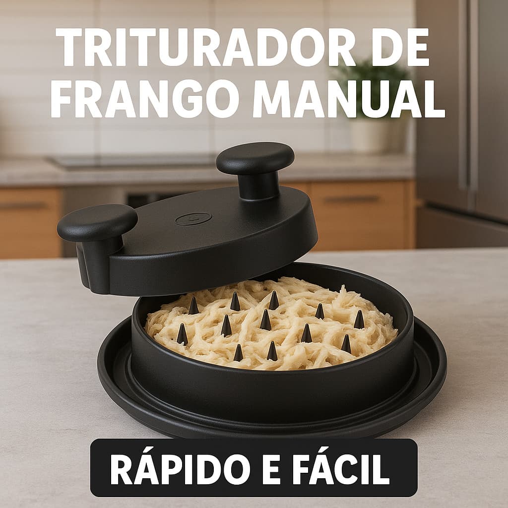 Desfiador Triturador de Carne e Frango (PRETO) – Prático, Resistente e Super Rápido!