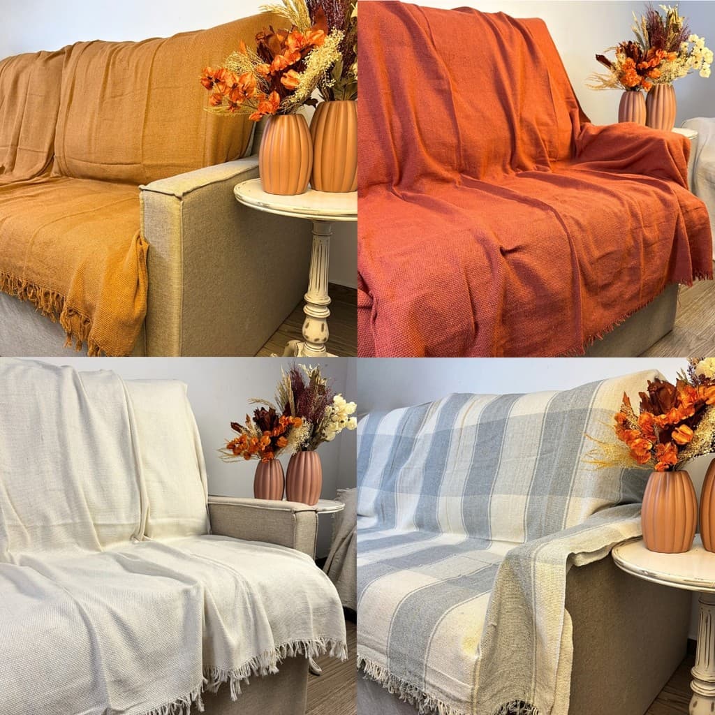 Manta para Sofá 400x180mts 4 Lugares Super King Gigante 100% Algodão Tipo Capa Luxo