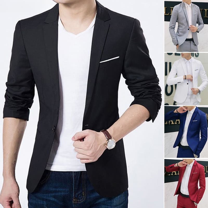2023 Novo Terno Masculino Alta Qualidade Casual Slim Fit Formal Blazer de Botão Único Jaqueta Tops Crest 026 2344 3504