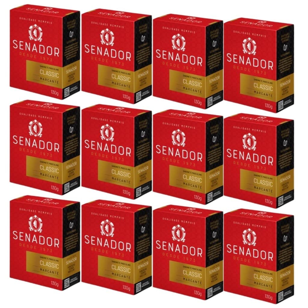 Kit 12 Sabonete Masculino Classic Senador 130G - Memphis