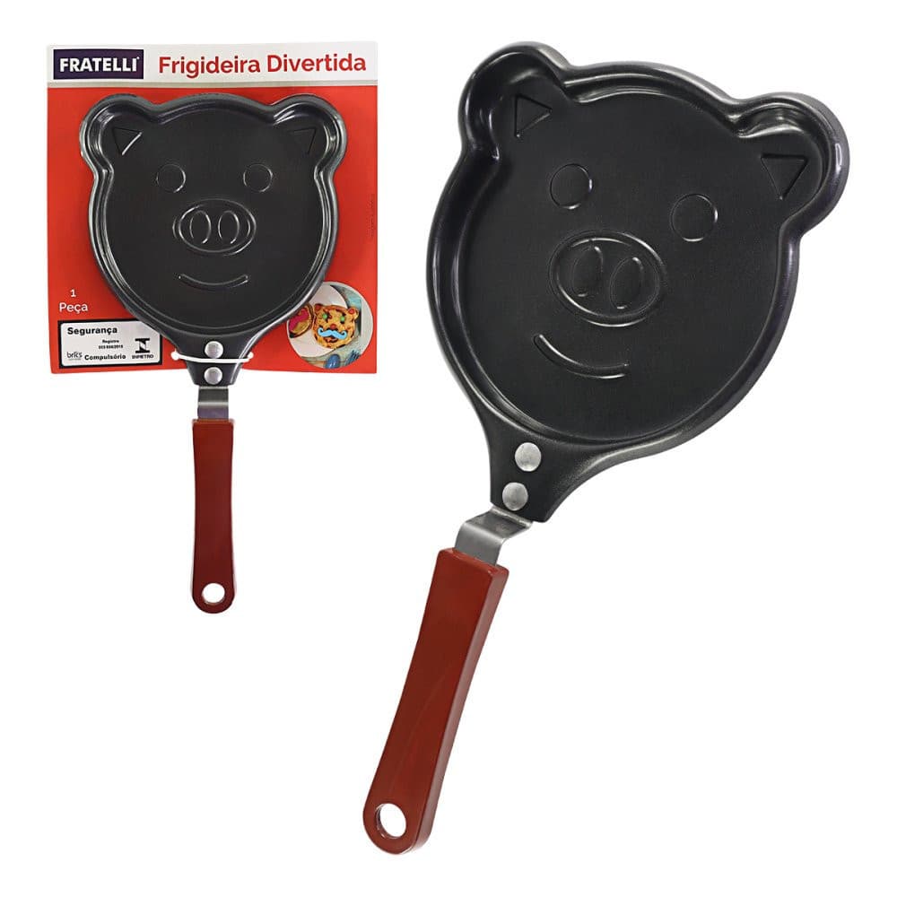 Frigideira Antiaderente Panquequeira  Porquinho  Panqueca Omelete Tapioca em uma Nova Forma de Fazer