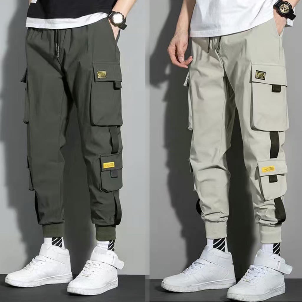 Calça De Carga Masculina Estilo Rua Cargo Calças Táticas Joggers