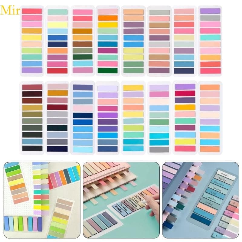 Mir 2000-4200Pcs Guias Índice Pegajosas Régua Adesivas Transparentes