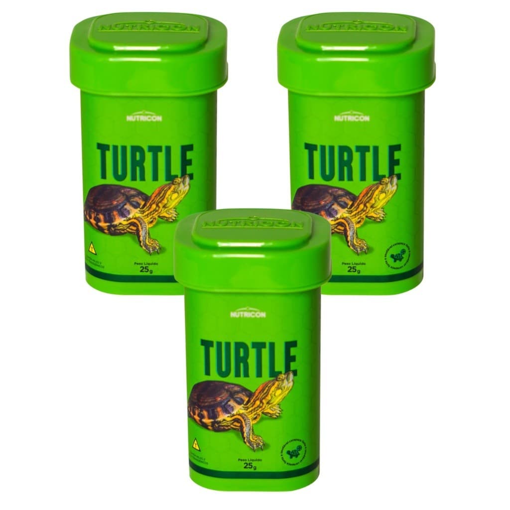 3UN - Ração Extrusada para Tartaruga e Tigre D'água (25g) - Turtle Nutricon