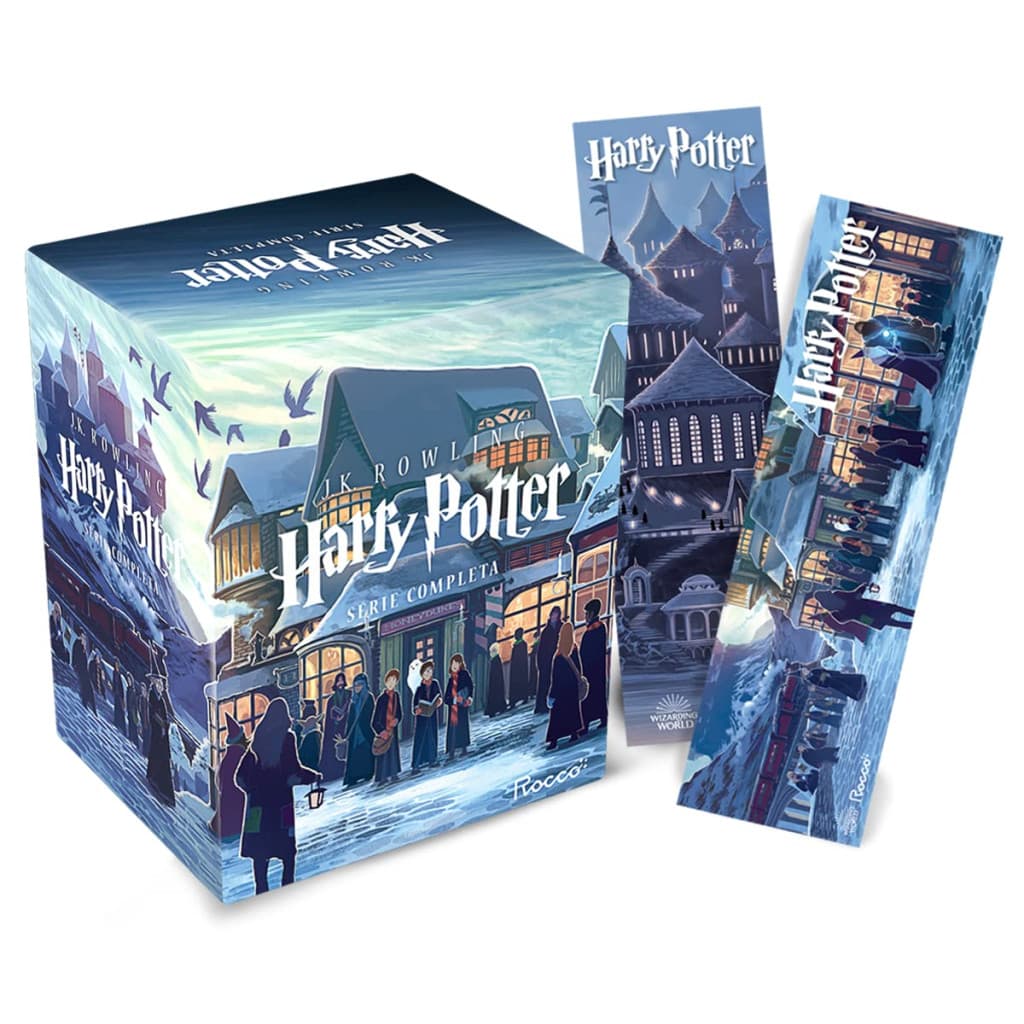 Coleção Harry Potter Azul (7 volumes) com 2 marcadores