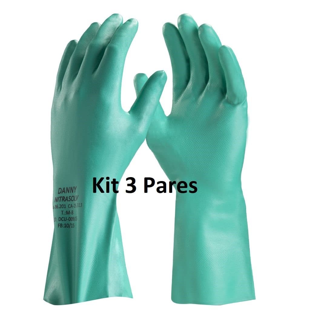 Kit 3 Luvas Látex Com Forro LUVA LATEX IMPER MEAVEL LIMPEZA MULTIUSO