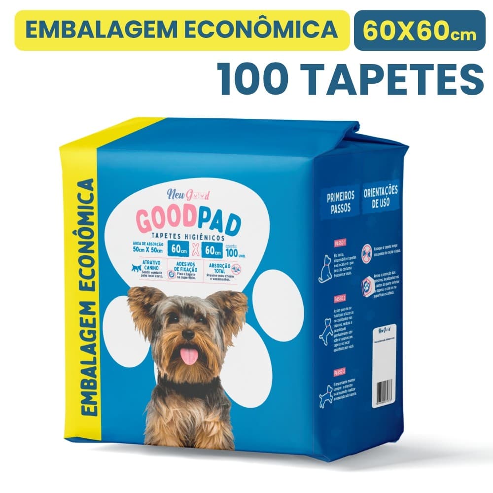 Tapete Higiênico Cães Good Pad 60x60cm 100 Unidades Petlike