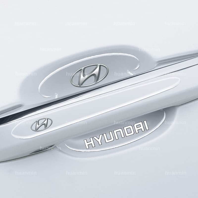 Novo Protetor De Maçaneta De Porta De Carro Transparente Hyundai Atualizado Faixa Anticolisão Acessórios Para Accent Eon