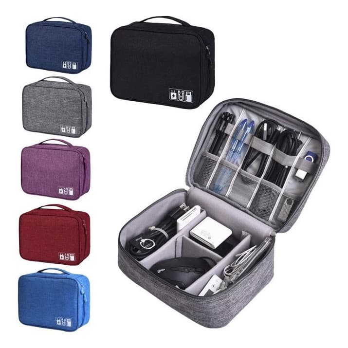Bolsa De Armazenamento De Cabo De Dados Digital Multifuncional Viagem Necessário 1ziper Yobel.Loja