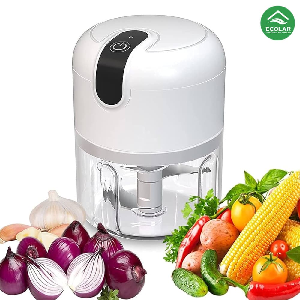 Mini Processador Elétrico Carne Vegetal Alho Frutas Amendoim Moedor Recarregável Usb Triturador De