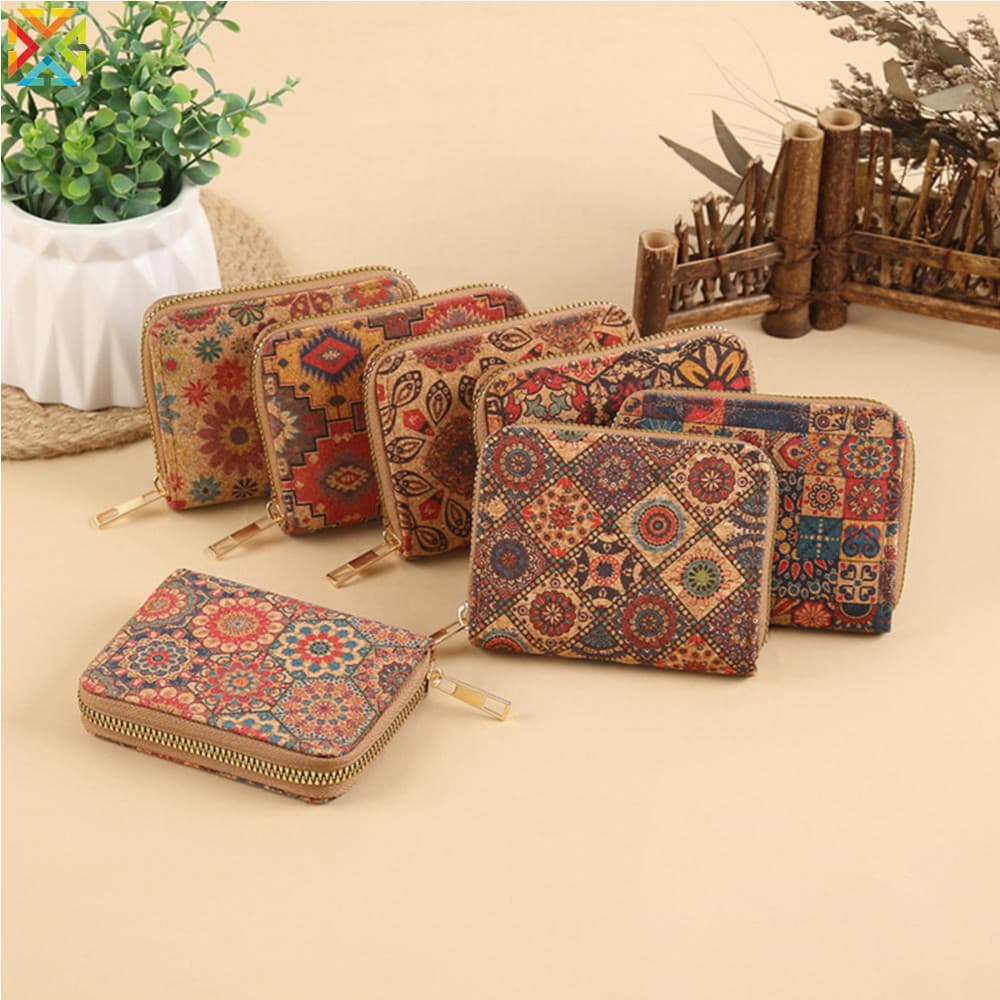 Carteira De Cortiça Elegante , À Prova D'água , Porta-Cartões De Alta Capacidade , Sustentável , Leve , Curta Para Traba