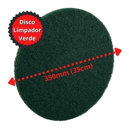 Disco de Fibra Verde 35cm Enceradeira Remove Sujeiras do Piso Fibras Sinteticas Abrasivo Bettanin