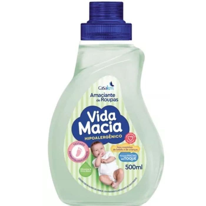 Amaciante De Roupa De Bebê E Criança Amacia Bem Sem Alergias Glicerina &amp; Erva doce 500ml