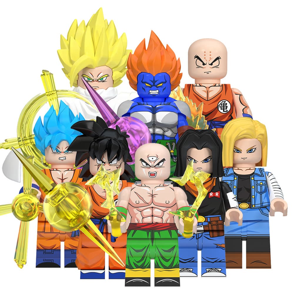 Novo Anime DBZ Son Goku Gohan Yamcha Tien Shinhan Krillin Mini Blocos De Construção Figuras De Brinquedos Para Crianças