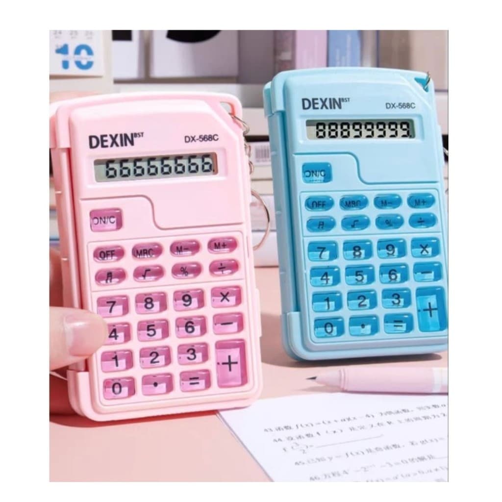 Calculadora de Bolso Flip com Cores Diversas Mini