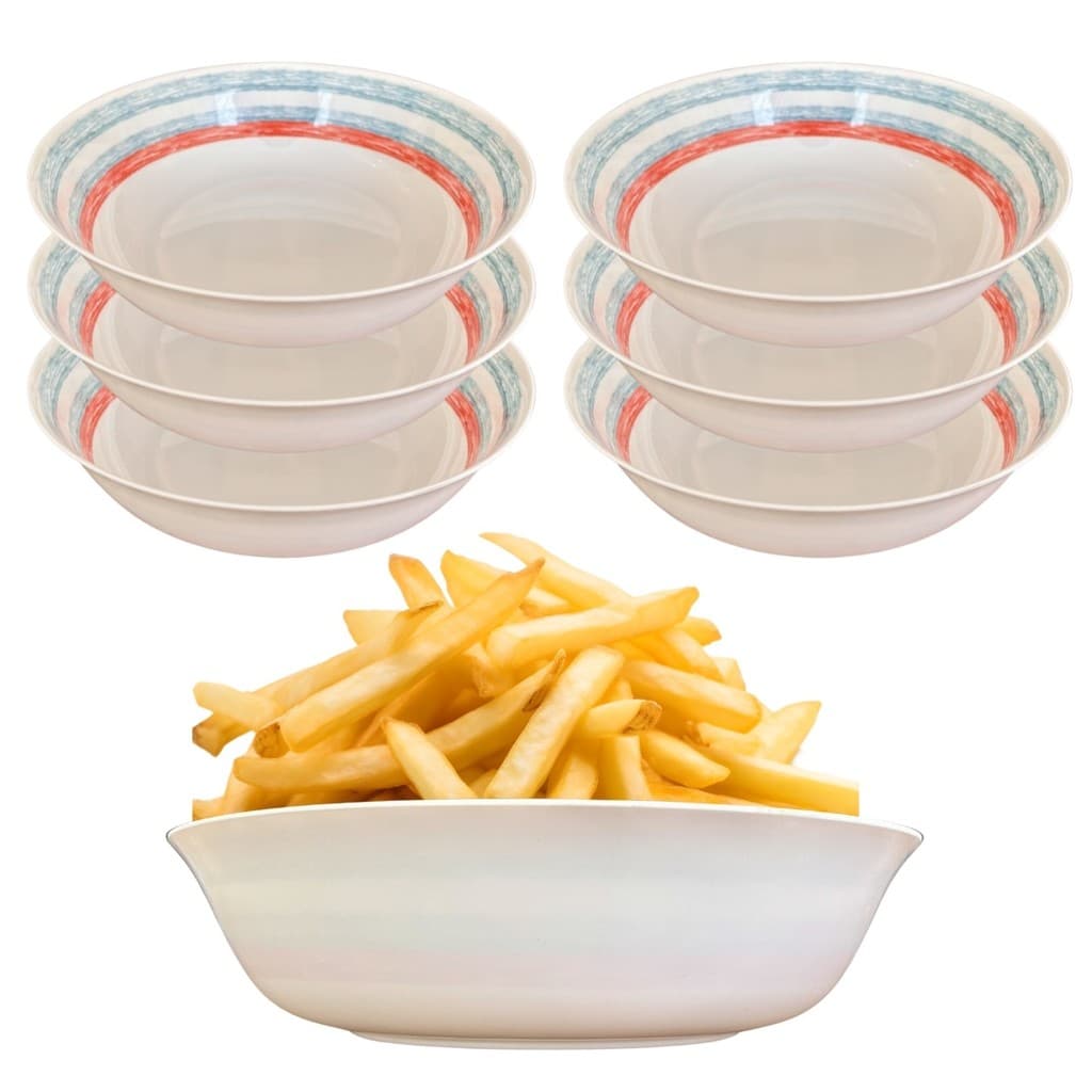 Conjunto 6 Tigelas Bowl em Melamina Saladeira Funda 850ml

