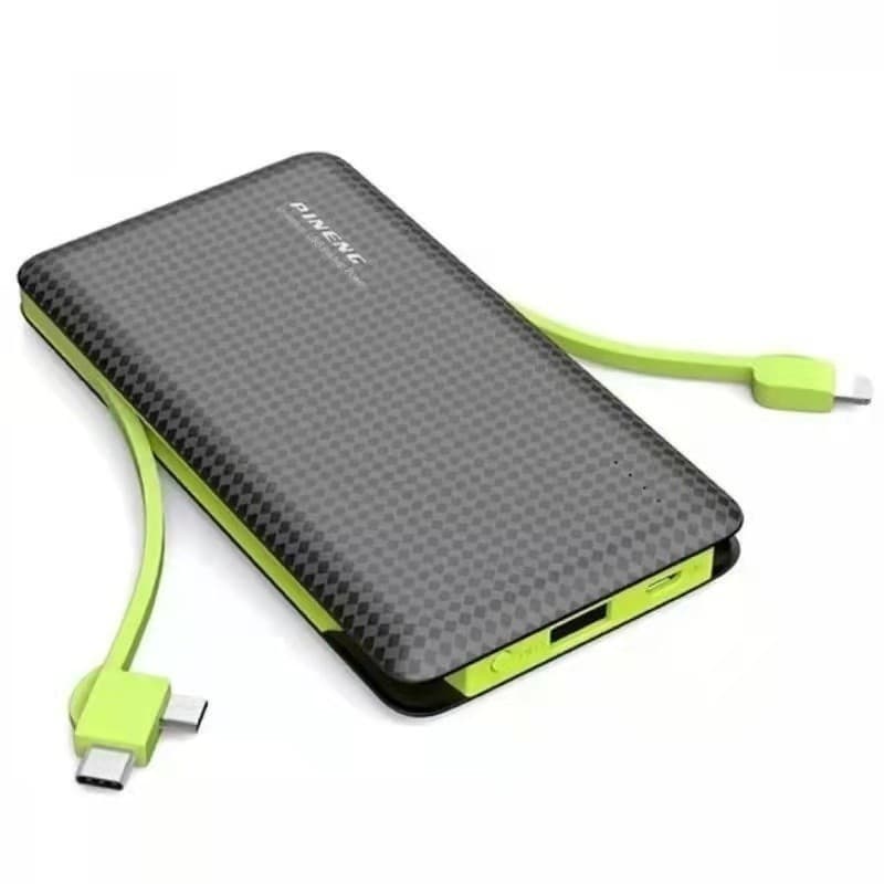 Carregador Portátil 5000mah/10000mah PN-956/952/951 Power Bank com 3 Saídas v8 iphone e type-c MOBY LUX