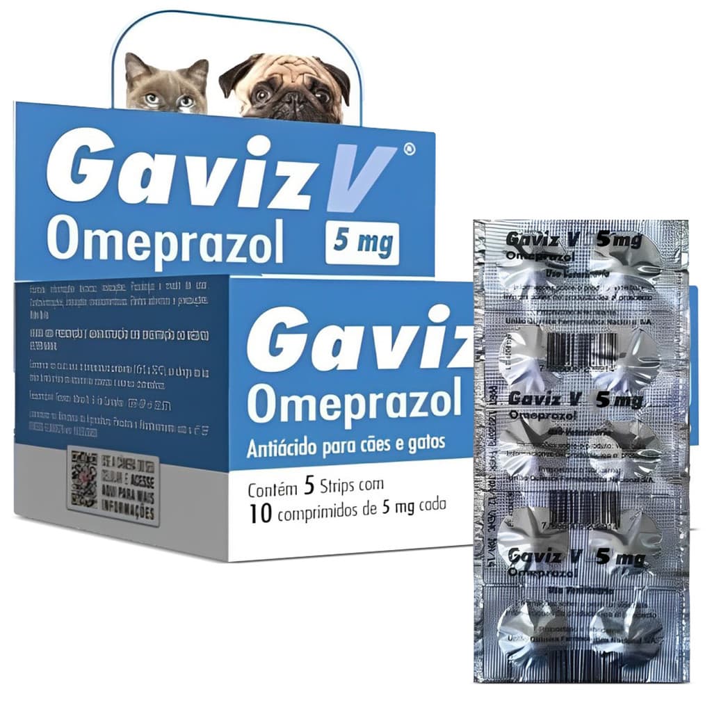 Gaviz V - 5mg - Omeprazol Strip - 10 Comprimidos