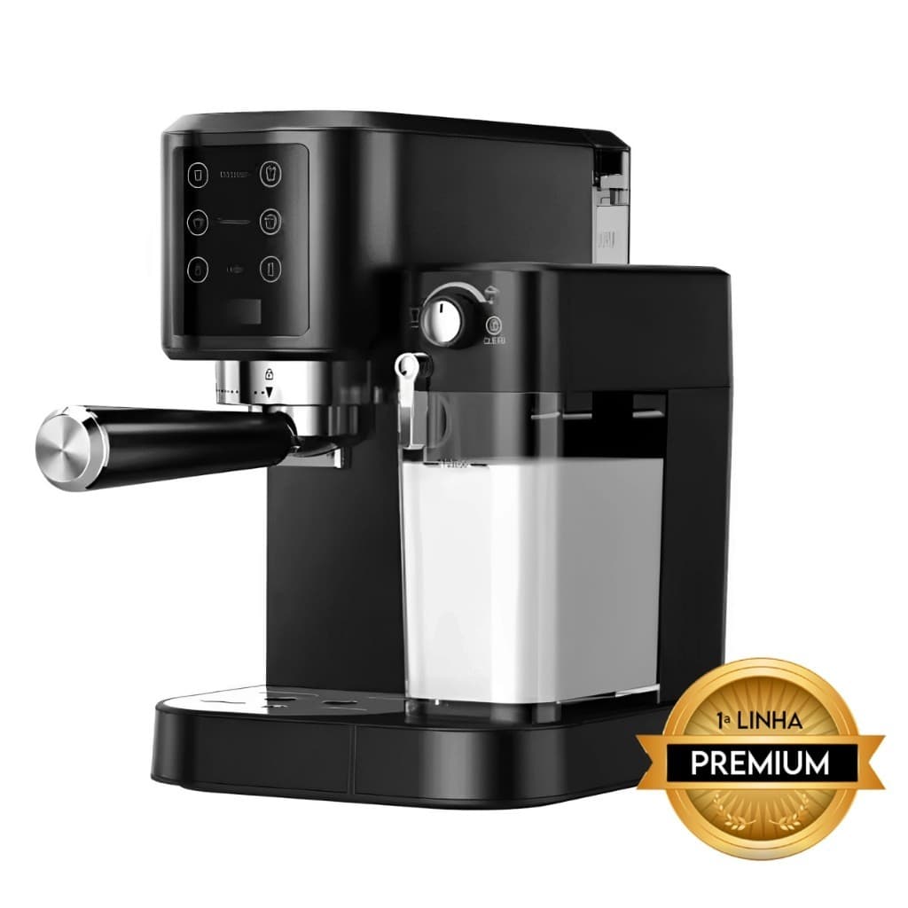 Máquina de Café Cappuccino Latte Cafeteira Gourmet 110V 20 Bar Espuma Leite