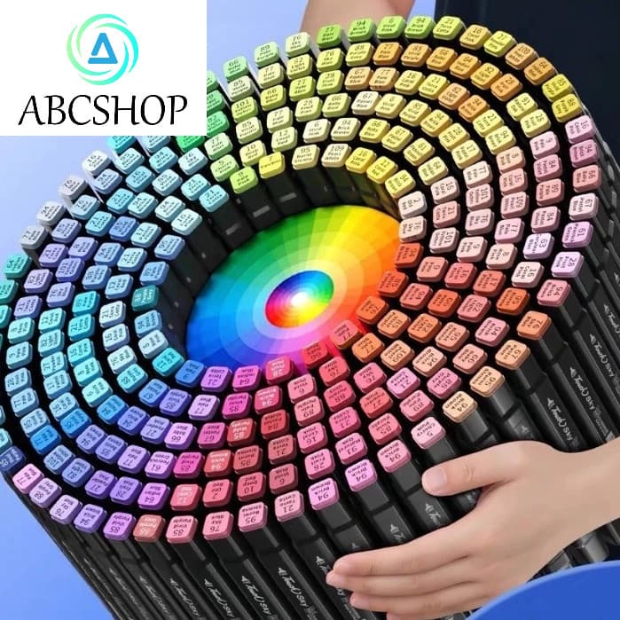 Kits De 24/36/48/60/80 Cores Caneta Marcadora Com Ponta Dupla/Pintura De Arte/Aquarela/Material Escolar