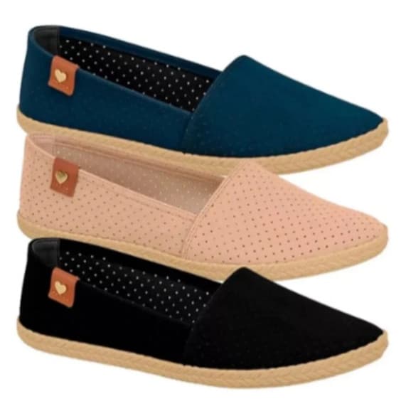 Sapatilha Moleca Alpargata Microperfuros Confortável Respirável Macia Leve Tecido NoBuck 5287.210