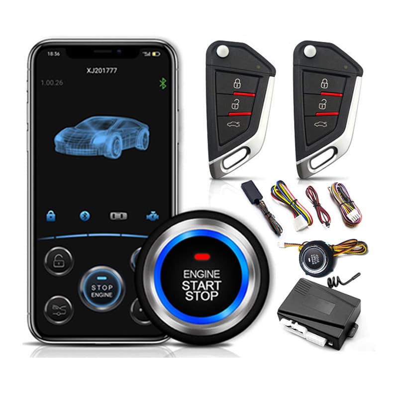 Controle Remoto Celular Iniciar Carro Partida Motor De Automática Sistema De Parada De Um Botão Travamento Central Autom