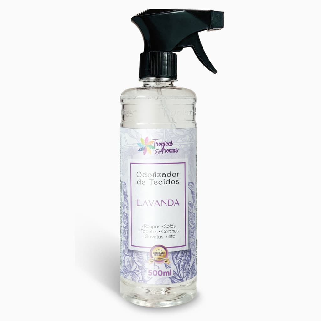 Spray Perfumado Odorizador de Tecidos Lavanda 500ml Tropical Aromas