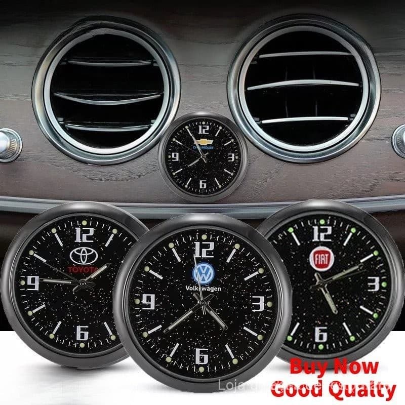 Relógio de Carro Luminoso Mini Automóveis Digital Quartzo Mecânico Ornamento de Carro Acessórios Presentes FLHZ WZ76