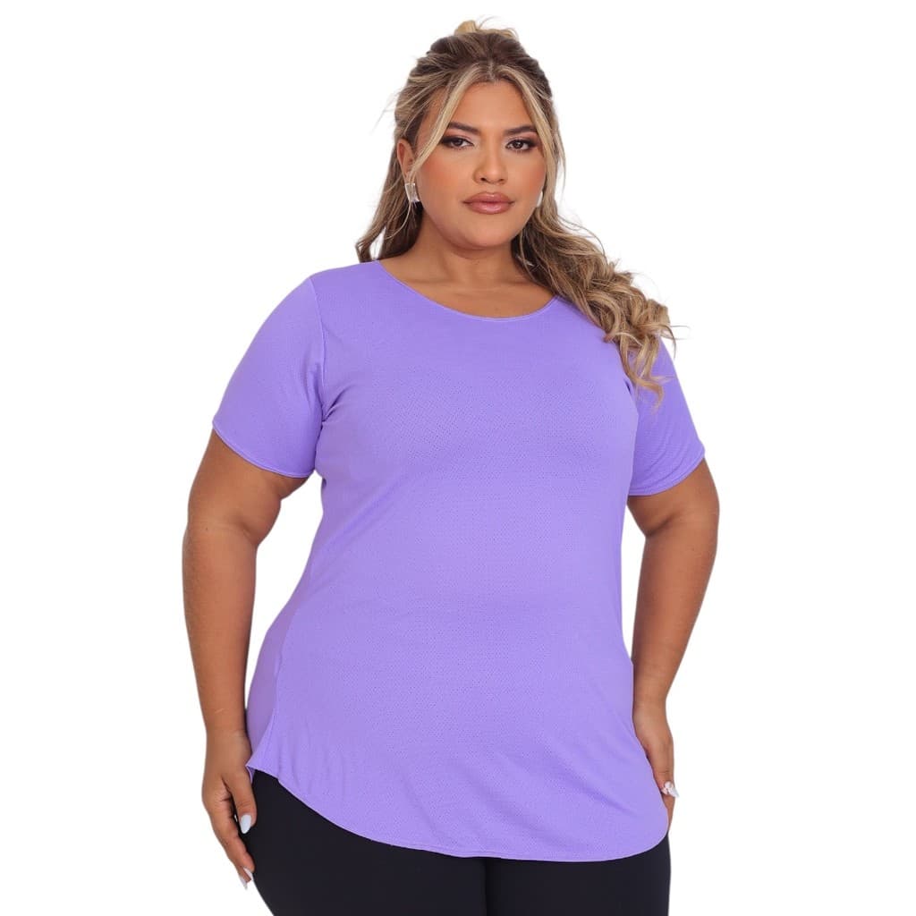 Camiseta T-Shirt Dry Fit Plus Size Feminina Para Academia