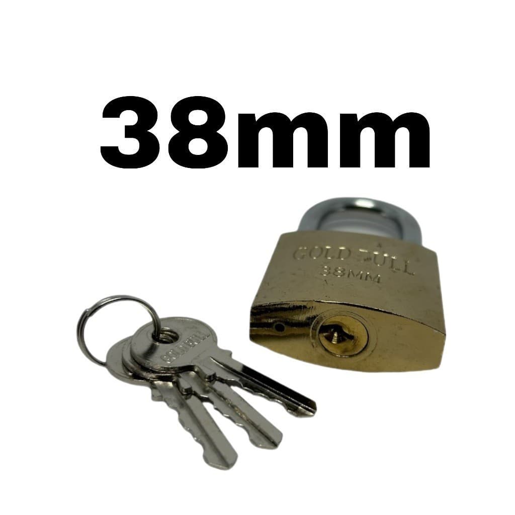 01 Unidade De Cadeado Com 3 Chaves Tamanho Pequeno a Grande 20x25x32x38x50mm