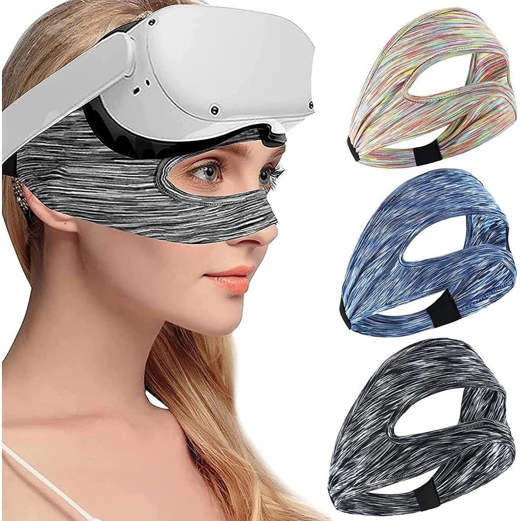 Máscara De Olhos VR , Faixa De Suor Respirável Ajustável Para Oculus Quest 2 , HTC Vive , PS , Gear , Treinos