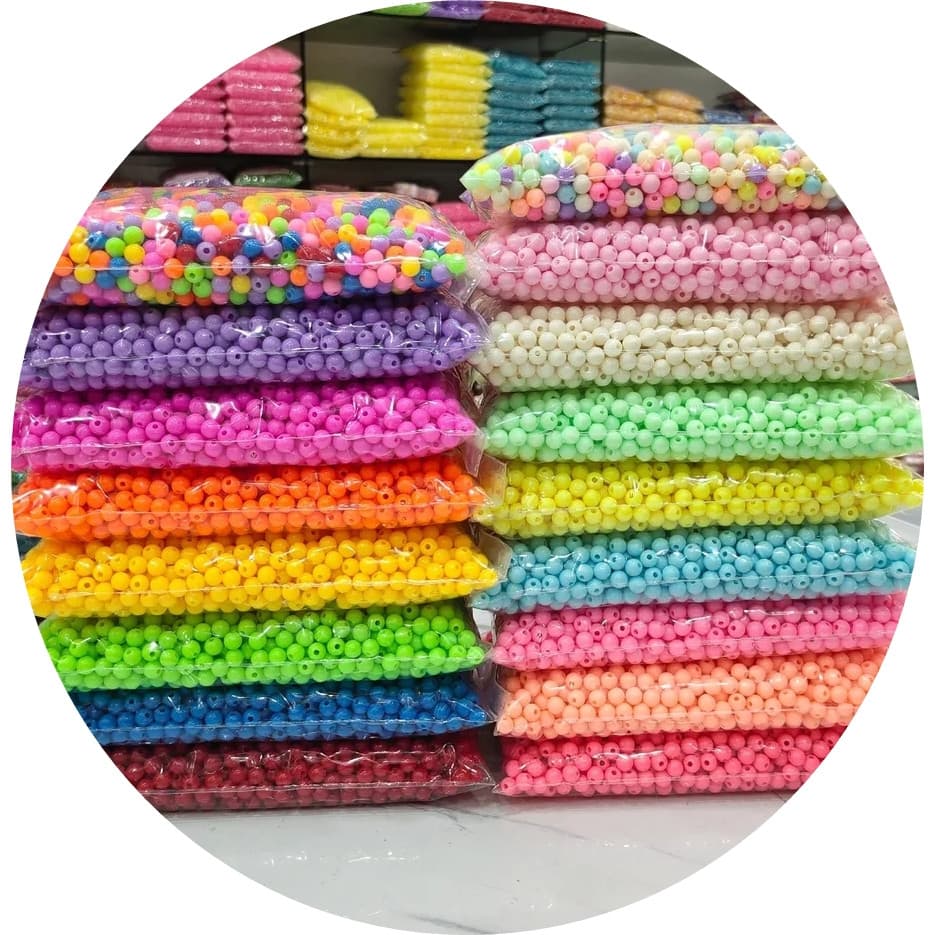 4.600 Miçanga p/ artesanato em geral Colar Pulseira Tiara Chinelos + Fio de Silicone 10 Metros