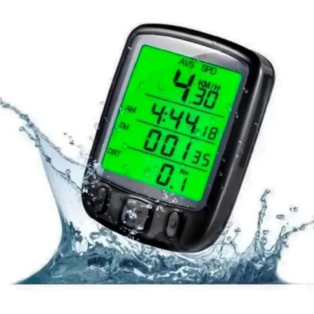 Velocímetro Cronômetro Bicicleta Luz Noturna Prova D'água Medido Velocidade Bike