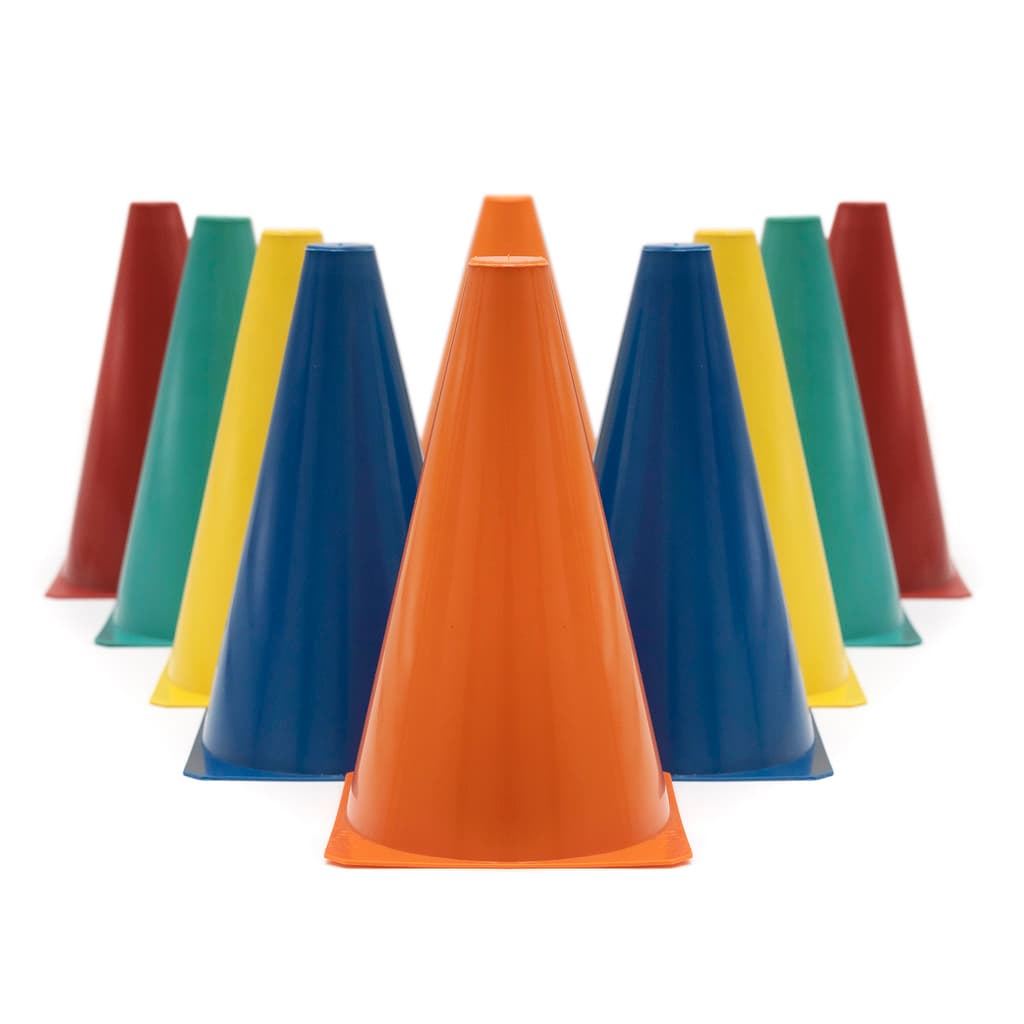 Kit 10 Cones P/ Circuito Funcional Agilidade Futebol 20 Cm
