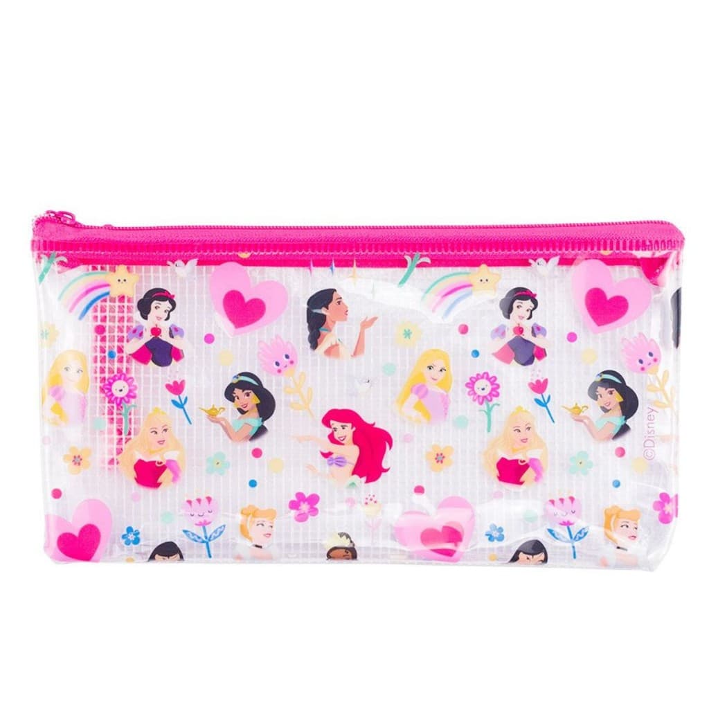 Necessaire Estojo Transparente Princesas 11.5x21cm - Disney
